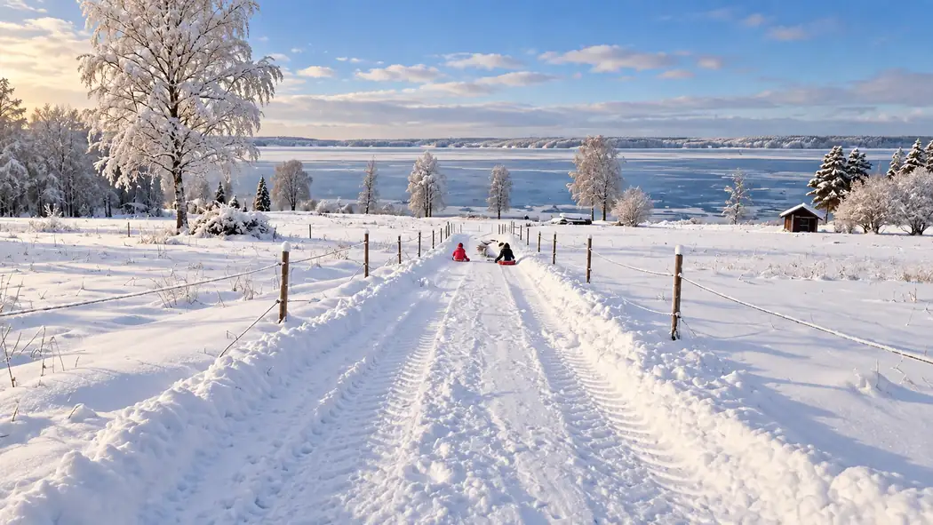 Winter view towards Lake Skagern