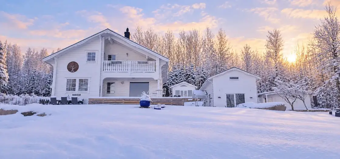 Tree of Life Sweden estate in winter